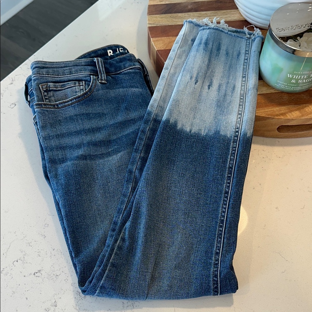 Reitmans Blue Skinny Jeans with Ombre Effect